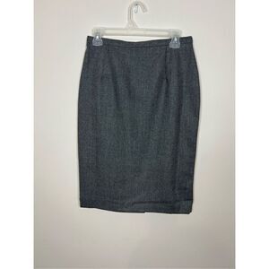 Esisto women grey pencil wool skirt size 44 fit M